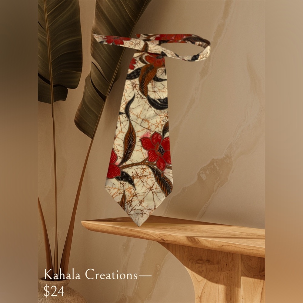 Hawaiian “Kahala Creations” Men’s Tie EUC